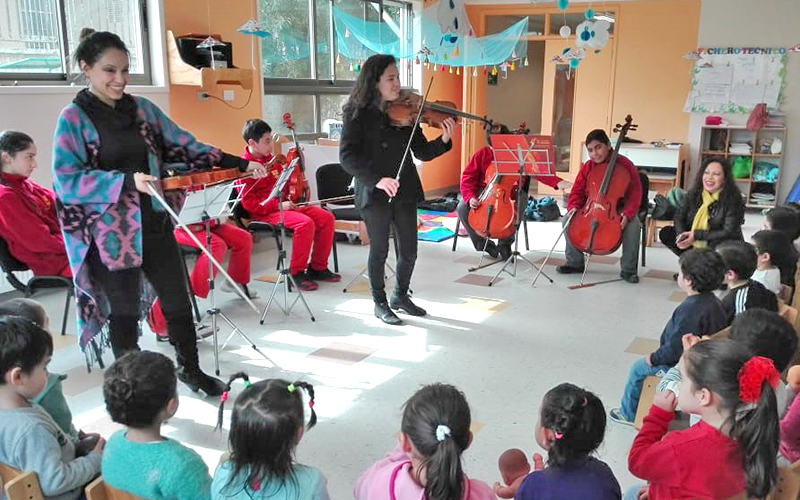 Jardín Infantil “Héroes del Sol” de Chiguayante promueve la música clásica en niños y niñas