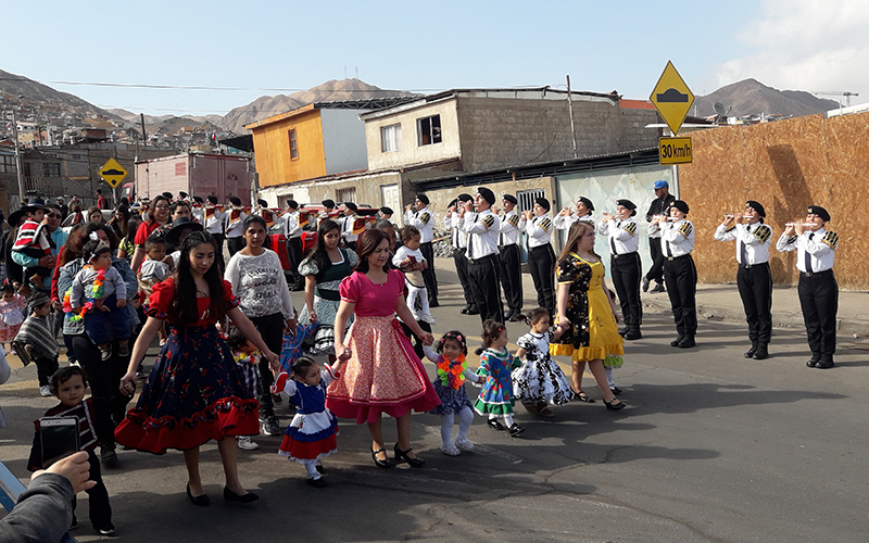 Párvulos del Jardín Infantil “Tortuguina” desfilan en honor a las Fiestas Patrias