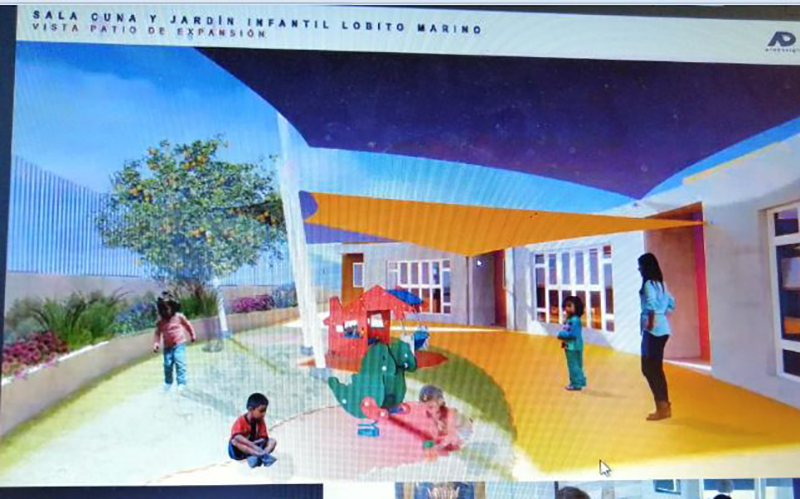 Presentan diseño de Jardín Infantil “Lobito Marino”