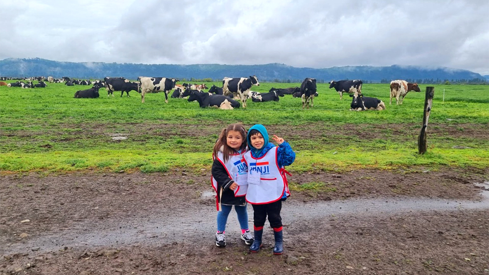 Niños y niñas de jardín de Los Ángeles culminan proyecto “conociendo la vaca”