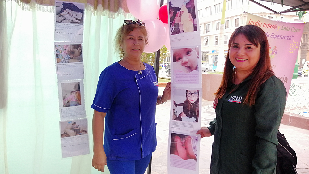 Jardines Junji participaron en Feria de la Semana de la Lactancia Materna